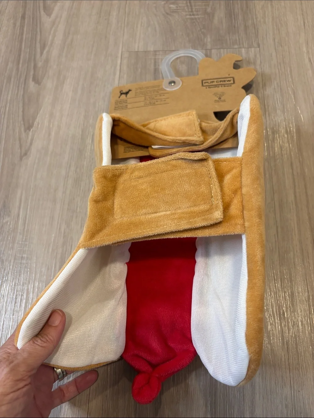 Pup Crew Hot Dog Dog Costume Cute Plush Halloween Pet Costume